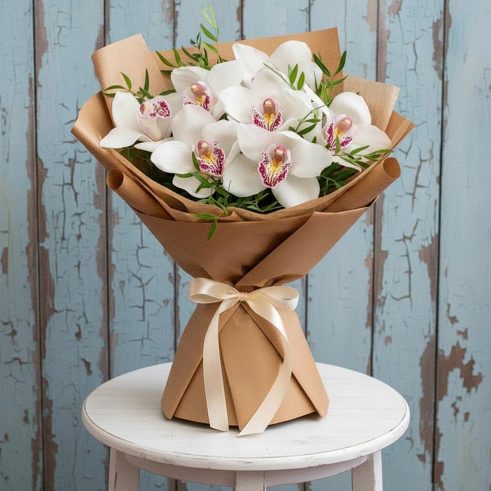 Букет цветов из: Орхидеи и Розы в Вохме