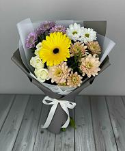 Букет цветов из:  Розы, Герберы и Хризантемы #REPLACE_PRED# Вохме