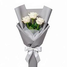 Букет 3 белые розы #REPLACE_PRED# Вохме