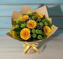 Букет цветов из:  Герберы и Хризантемы в Вохме