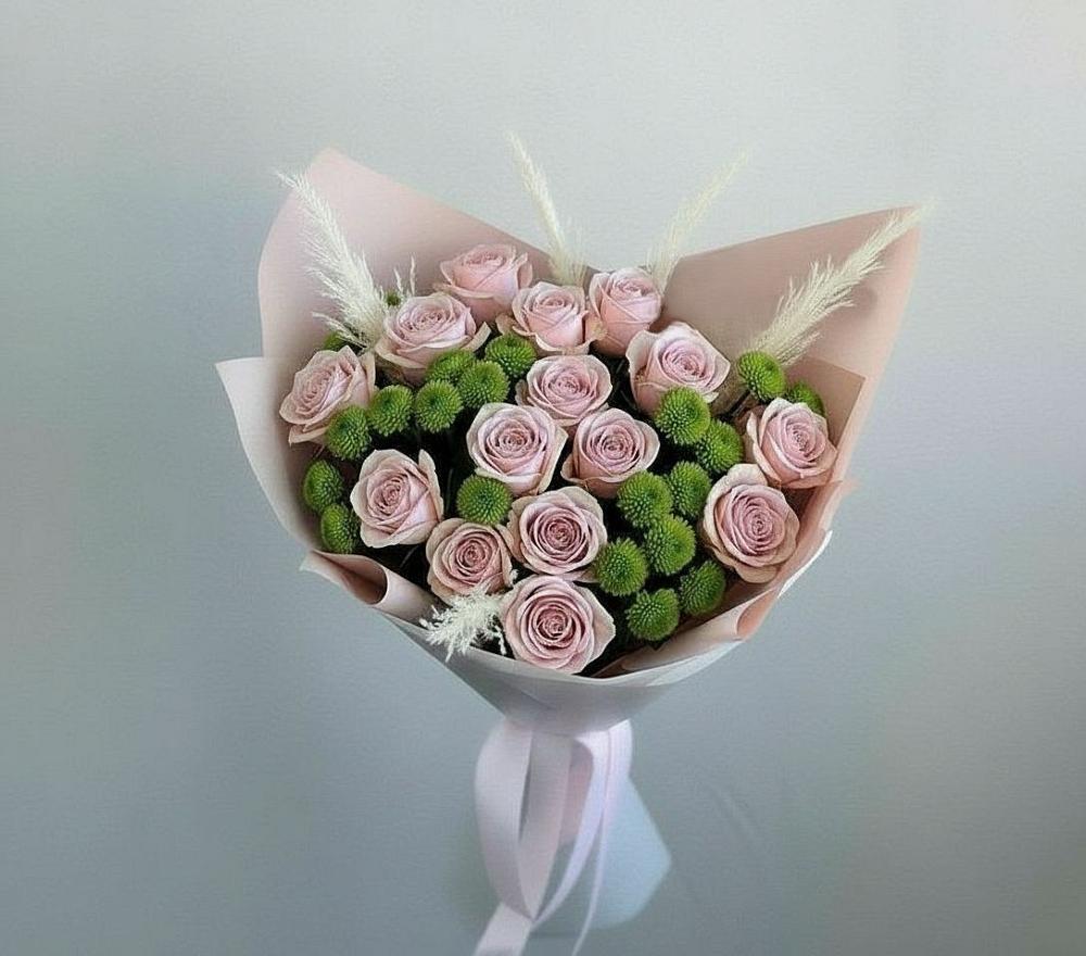 Букет цветов из: Розы и Хризантемы в Вохме