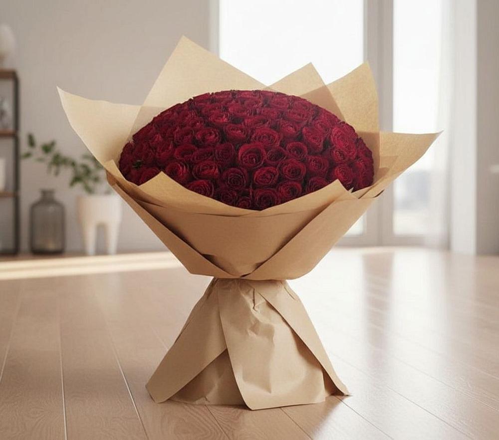 Букет 101 Красная роза в Вохме