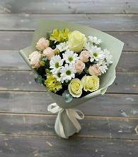 Букет цветов из:  Альстромерии, Розы и Хризантемы в Вохме