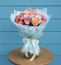 Букет цветов из:  Хризантемы и Розы #REPLACE_PRED# Вохме